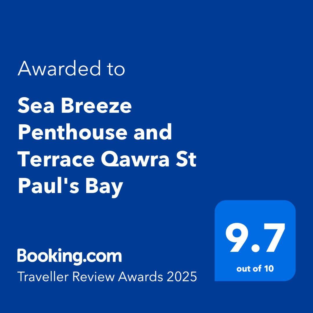 Sea Breeze Penthouse And Terrace Qawra St Paul'S Bay Apartment St. Paul's Bay Exterior photo